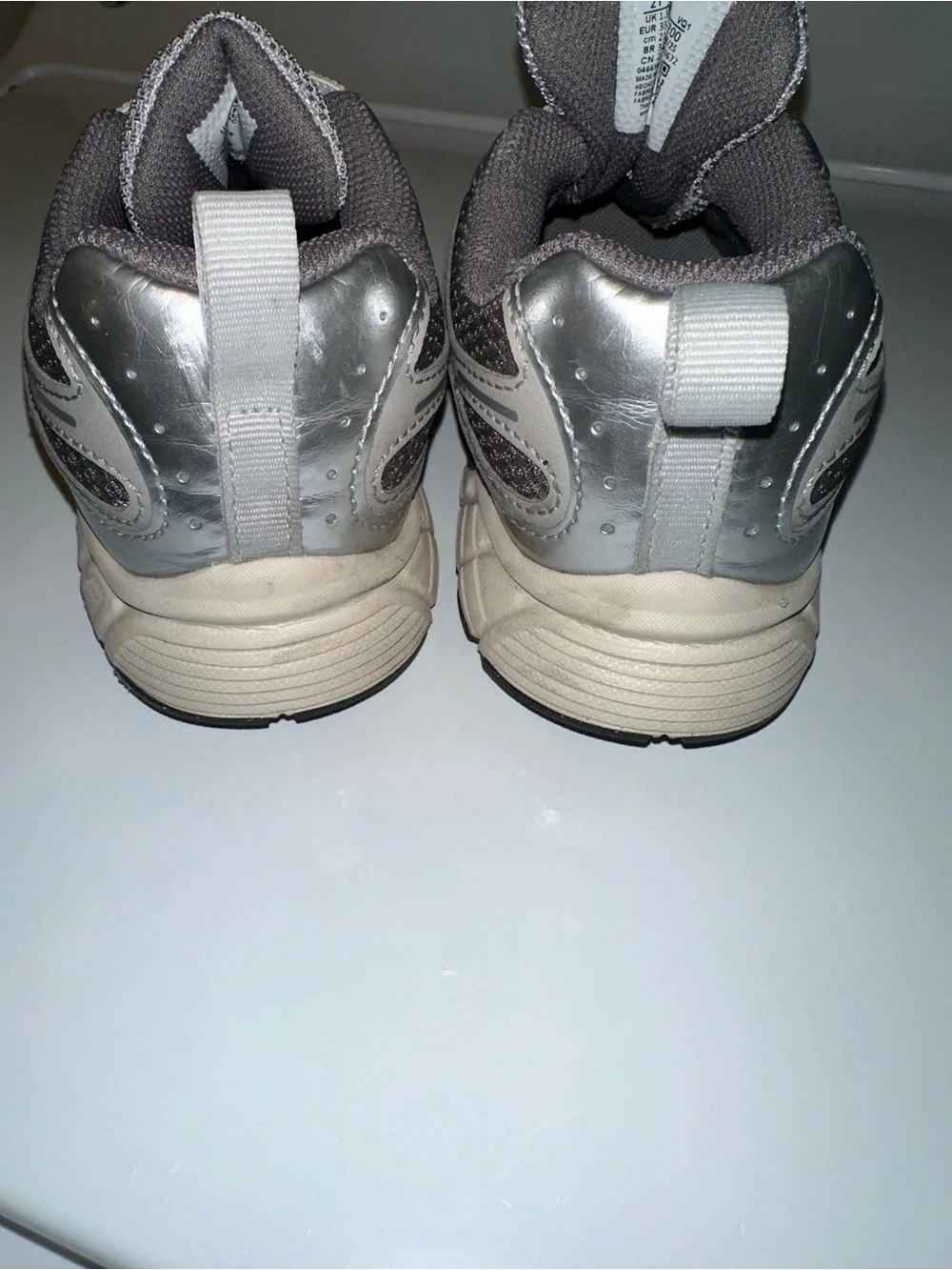 Nike Kids Silver and Grey Performance Sneakers